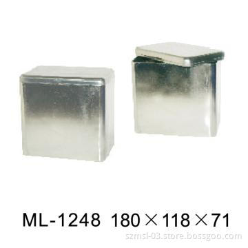 rectangular  tea tin box
